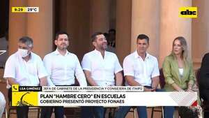 Plan ‘’Hambre Cero’' en escuelas: Gobierno presentó proyecto Fonae - ABC Noticias - ABC Color
