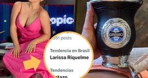 La Nación / Larissa Riquelme fue trending topic en Brasil gracias al club Grêmio