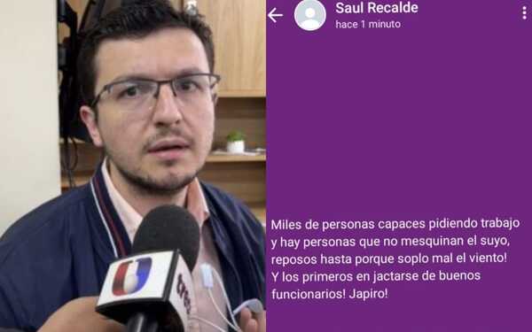 Enfermeras ofuscadas por el dicho "japiro" del Dr. Saul Recalde