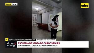Esquema de cargos en IPS: logran efectuar 8 allanamientos  - Crimen y castigo - ABC Color