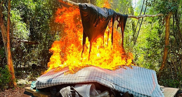 Desmantelan campamento y producción narco en Caaguazú