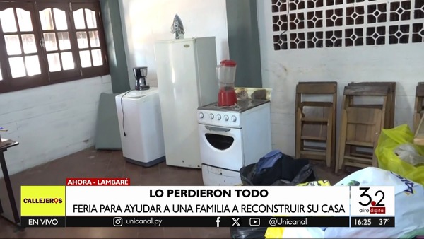 Invitan a feria solidaria para ayudar a una familia a reconstruir su casa - trece