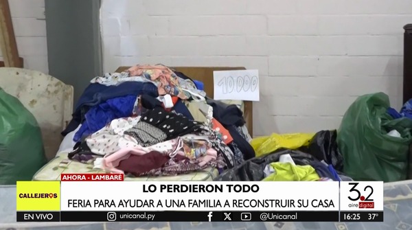 Organizan feria solidaria para ayudar a familia que perdió su vivienda en incendio - Unicanal