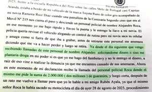 Fiscalía barrial fue testigo de cómo policía actualmente imputado, extorsionó a un taxista