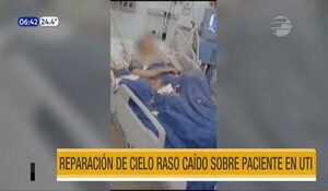 Ineram: Reparan cielorraso que cayó sobre paciente en UTI | Telefuturo