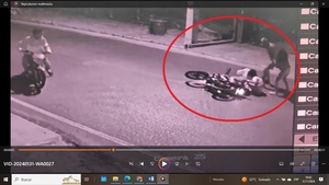 Violento asalto: Despojo de moto tras agresión física en el barrio Virgen de los Remedios (video) » San Lorenzo PY