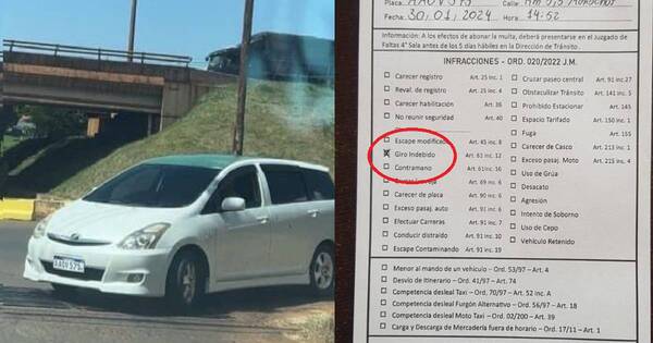 Diario HOY | CDE: otro conductor imprudente, sancionado con millonaria multa tras giro indebido