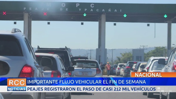 Peajes registraron el paso de casi 212.000 vehículos el fin de semana
