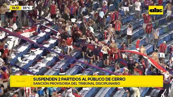 Video: suspenden 2 partidos al público de Cerro Porteño - ABC Noticias - ABC Color