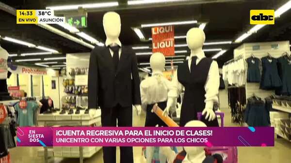 ¡Cuenta regresiva para el inicio de clases!: Unicentro con varias opciones para los chicos - Ensiestados - ABC Color