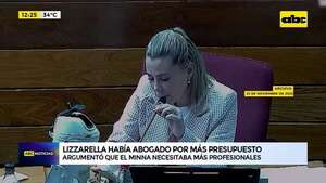 Video: Lizzarella había abogado por más presupuesto  - ABC Noticias - ABC Color
