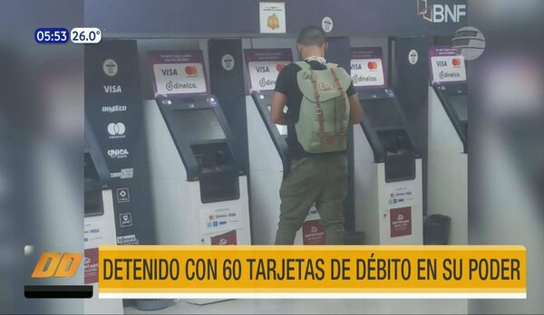 Asunción: Detenido con 60 tarjetas de débito en su poder | Telefuturo