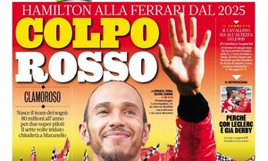 Versus / La prensa italiana celebra la llegada de Hamilton a Ferrari