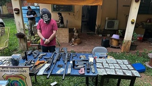 Caso tráfico de armas: Allanan vivienda y detienen a presuntos involucrados