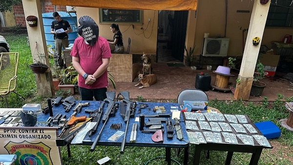 Caso tráfico de armas: Allanan vivienda y detienen a presuntos involucrados