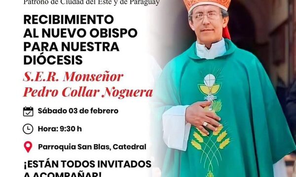Monseñor Pedro Collar asume como nuevo Obispo de CDE en medio de celebración por San Blas