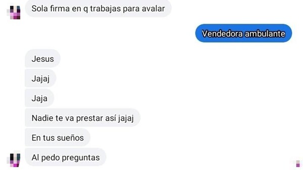 Pidió crédito y se burlaron de ella por ser vendedora ambulante