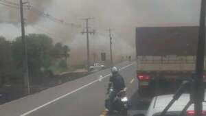 Video: incendio forestal de gran magnitud en Villeta  - Nacionales - ABC Color