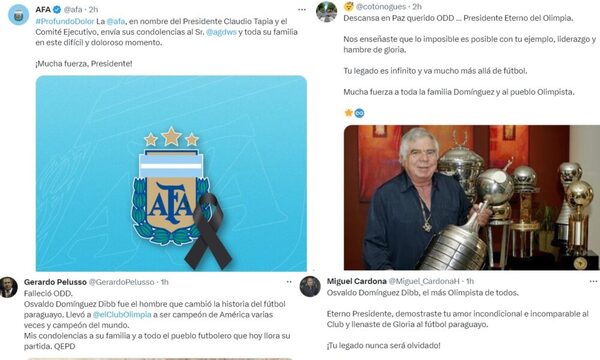 Dirigentes, técnicos e instituciones lamentan la partida de ODD