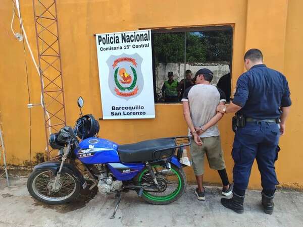 Un hombre con 14 antecedentes penales fue detenido intentando hurtar una moto - Policiales - ABC Color