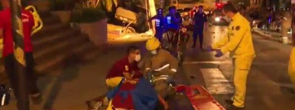 Camioneta arrolló a un hombre y a su pareja embarazada en Lambaré