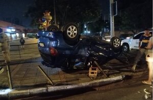 Aparatoso accidente en San Lorenzo