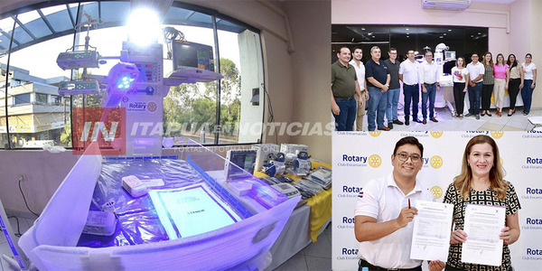 DONACIÓN DEL ROTARY CLUB ENCARNACIÓN AMPLÍA CAPACIDAD EN NEONATOLOGÍA DEL HRE - Itapúa Noticias