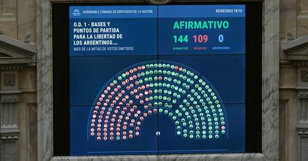 La Nación / Diputados argentinos aprobaron en general la Ley Ómnibus de Milei