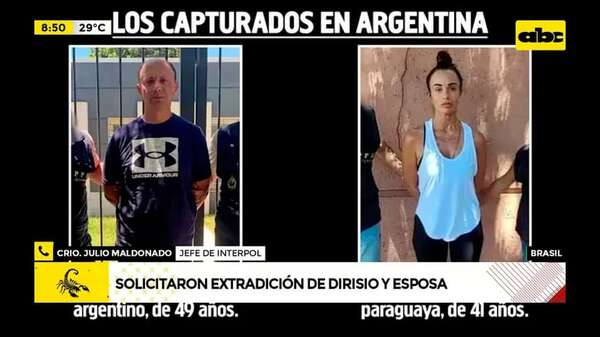 Video: Solicitan extradición a Dirisio y esposa  - ABC Noticias - ABC Color