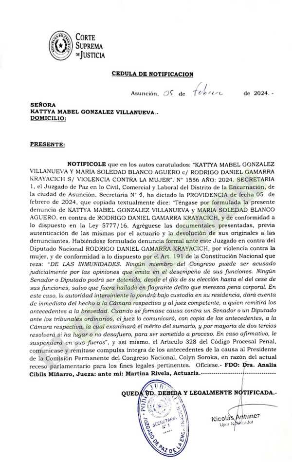 Cámara Baja deberá definir desafuero de Rodrigo Gamarra, denunciado por violencia política
