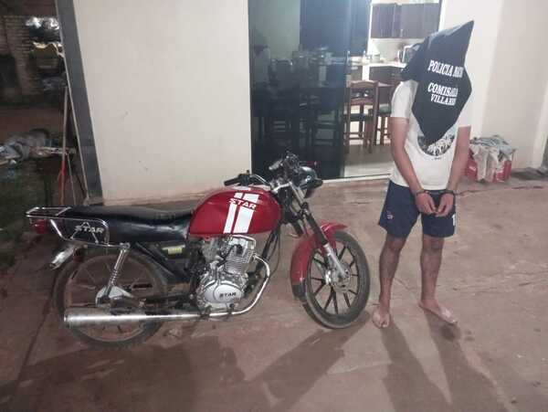 Recuperan motocicleta hurtada y aprehenden al supuesto autor