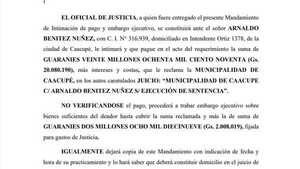 Comuna de Caacupé demandó a un muerto
