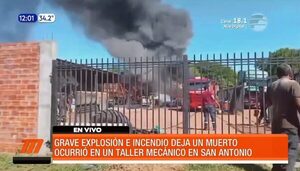 Grave explosión e incendio dejó un muerto | Telefuturo