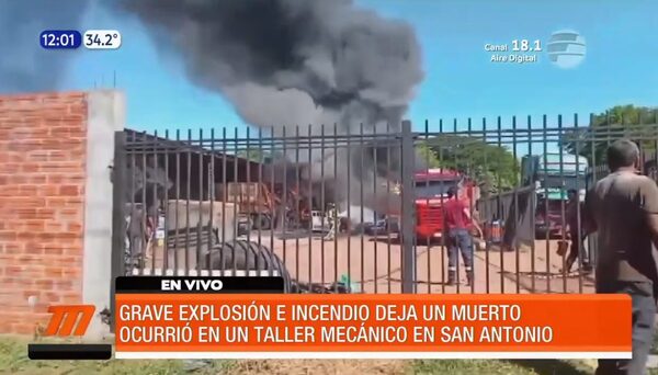 Grave explosión e incendio dejó un muerto | Telefuturo