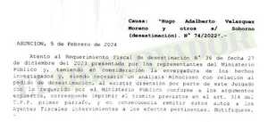 Imprimen trámite de oposición a pedido de desestimación de denuncia contra Hugo Velázquez