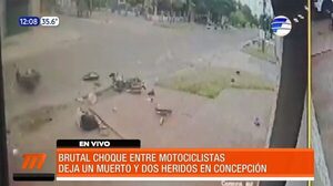 Brutal choque entre motociclistas en Concepción | Telefuturo