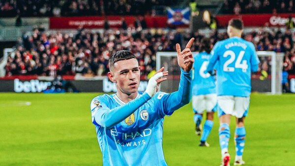 Foden derriba el muro de Brentford