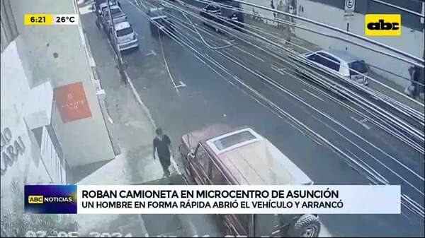 Video: Roban camioneta en microcentro de Asunción  - ABC Noticias - ABC Color