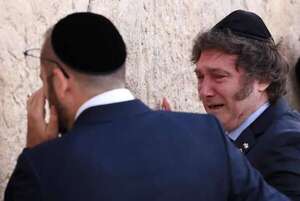 Milei llora en visita a Israel - Mundo - ABC Color
