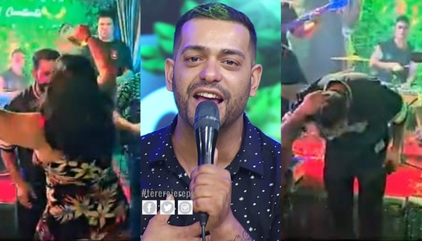 Una mujer lo bañó con cerveza en pleno concierto, desagradable momento para Luizinho - Teleshow