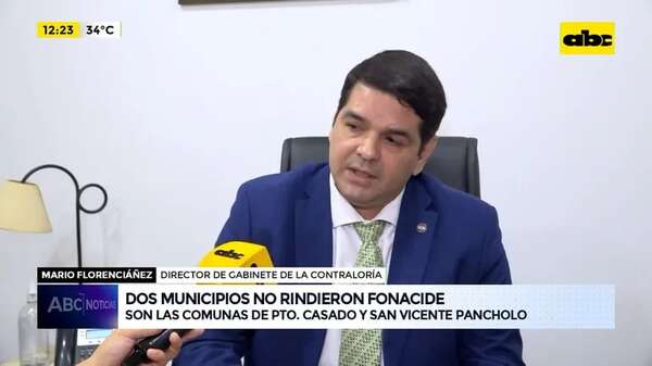 Video: dos municipios no rindieron Fonacide  - ABC Noticias - ABC Color