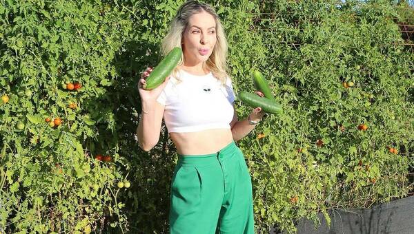La ex modelo Patty Gadea presume de su huerta