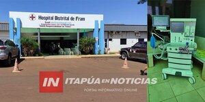 HOSPITAL DISTRITAL DE FRAM RECIBE IMPORTANTE EQUIPAMIENTO MÉDICO - Itapúa Noticias