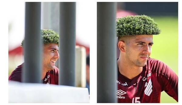 Así apareció "El sargento" Mateo Gamarra en el entrenamiento en Brasil