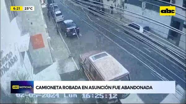 Video: Camioneta robada en Asunción fue abandonada  - ABC Noticias - ABC Color