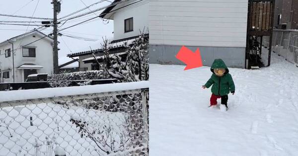 La Nación / Viral: bebé paraguayo conoce la nieve por primera vez en Japón