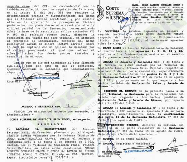 Ordenan nuevo juicio para hijo de Oscar González Daher por declaración falsa y lavado