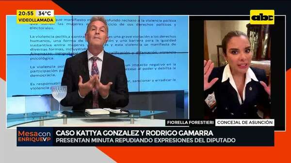 Caso Kattya González y Rodrigo Gamarra: presentan minuta repudiando expresiones del diputado - ABC TV - ABC Color