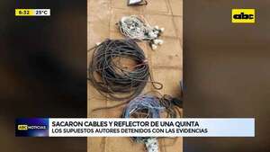 Video: Sacaron cables y reflector de una Quinta - ABC Noticias - ABC Color