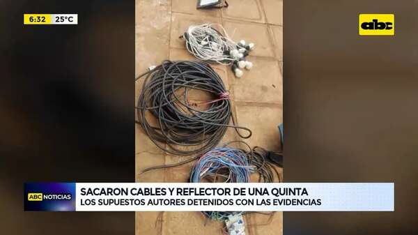 Video: Sacaron cables y reflector de una Quinta - ABC Noticias - ABC Color